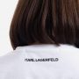 חולצת T קרל לגרפלד לנשים Karl Lagerfeld Ikonik Karl & Choupette T- Shirt - לבן