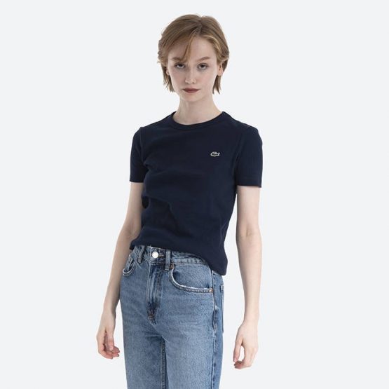 חולצת טי שירט לקוסט לנשים LACOSTE TF5463-166 - כחול