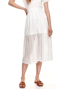 חצאית ארוכה טופ סיקרט לנשים TOP SECRET flow - לבן