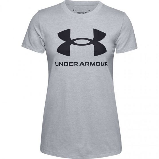 חולצת טי שירט אנדר ארמור לנשים Under Armour Armor Live Sportstyle Graphic Ssc - אפורכסף