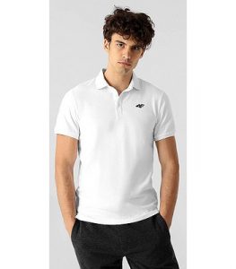 חולצת פולו פור אף לגברים 4F Polo Shirt - לבן