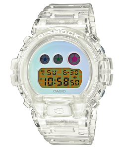 שעון קסיו ג'י-שוק לגברים G-SHOCK DW6900SP-7D - שקוף בהיר