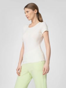 חולצת T פור אף לנשים 4F  T-SHIRT  PRINT - לבן