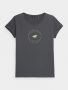 חולצת T פור אף לנשים 4F T-SHIRT REGULAR - אפור כהה