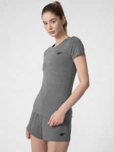 חולצת אימון פור אף לנשים 4F QUICK-DRYING TRAINING SHIRT - אפור בהיר