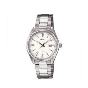שעון קסיו לנשים CASIO Watch - לבן/כסף