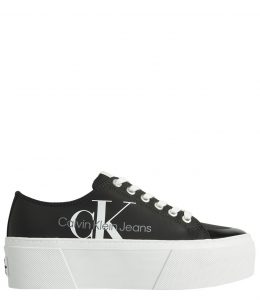 נעלי סניקרס קלווין קליין לנשים Calvin Klein Recycled Platform Trainers - שחור/לבן