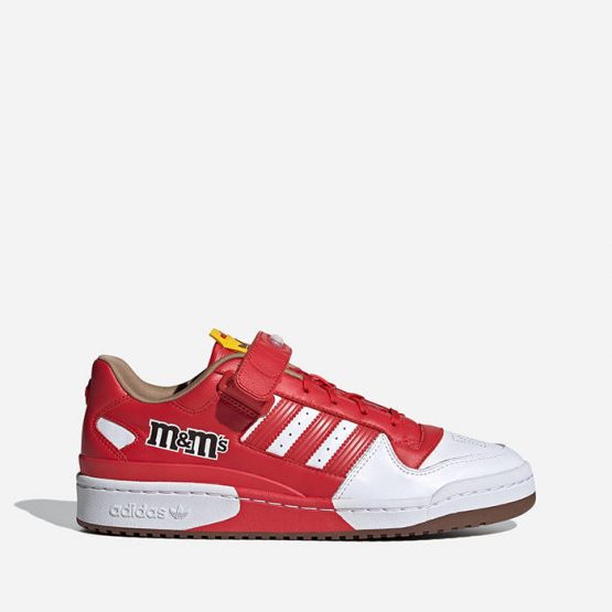 נעלי סניקרס אדידס לגברים Adidas Originals M&M Forum Low 84 - לבן/אדום