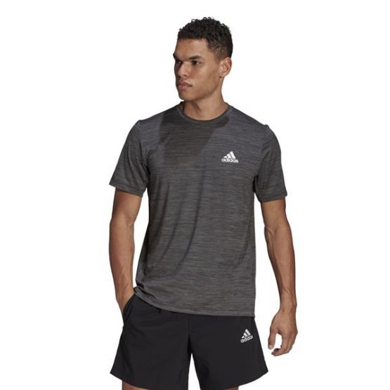 חולצת טי שירט אדידס לגברים Adidas AEROREADY - אפור כהה