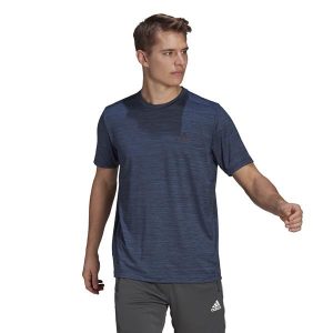 חולצת T אדידס לגברים Adidas AEROREADY - כחול כהה