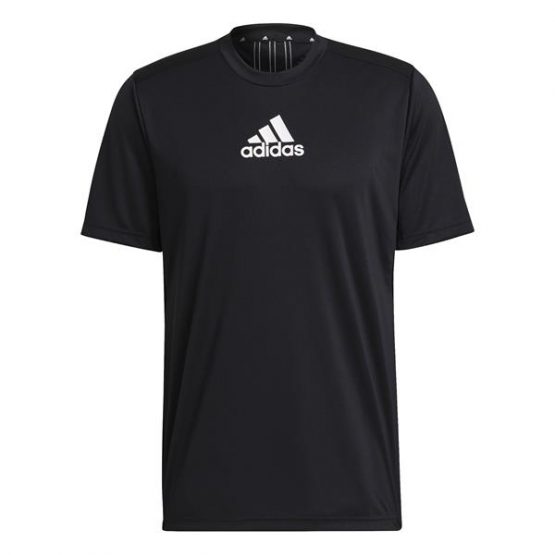 חולצת T אדידס לגברים Adidas STRIPES TEE - שחור/לבן