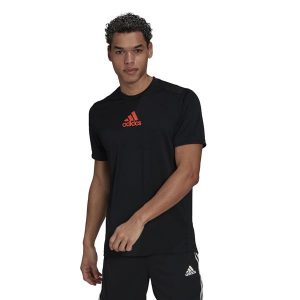 חולצת T אדידס לגברים Adidas STRIPES TEE - שחור