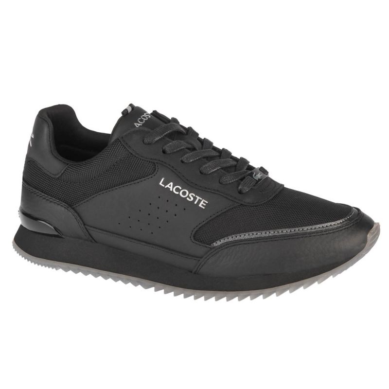 lacoste partner trainers black