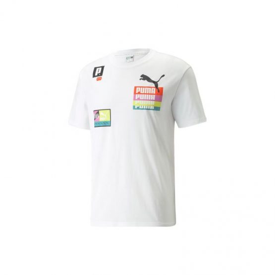חולצת טי שירט פומה לגברים PUMA Brand Love Multipl - לבן