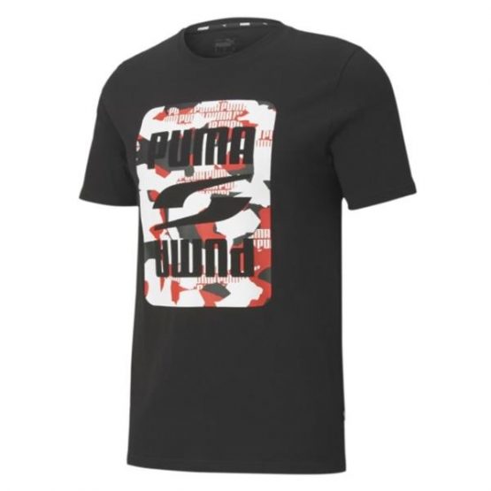 חולצת טי שירט פומה לגברים PUMA REBEL CAMO GRAPHIC TEE - שחור