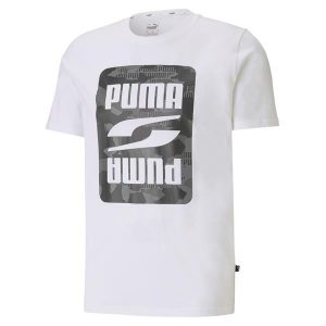חולצת T פומה לגברים PUMA REBEL CAMO GRAPHIC TEE - לבן