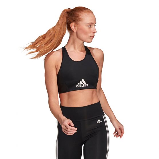 טופ וחולצת קרופ אדידס לנשים Adidas Sport Bra Designed 2 Move Black - שחור