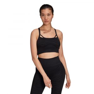 טופ וחולצת קרופ אדידס לנשים Adidas Sport Bra Stella McCartney Seamless Yoga Black - שחור