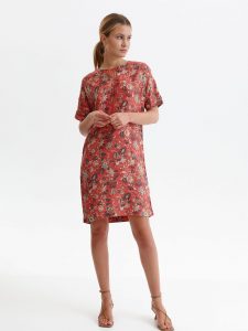 שמלה קצרה טופ סיקרט לנשים TOP SECRET DRESS - אדום