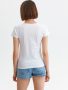 חולצת T טופ סיקרט לנשים TOP SECRET T-SHIRT SHORT SLEEVE - לבן הדפס