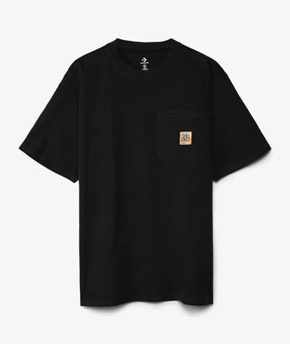 חולצת T קונברס לגברים Converse Pocket Tee - שחור