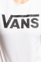חולצת טי שירט ואנס לנשים Vans FLYING V CREW - לבן
