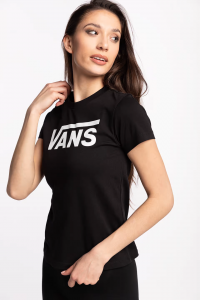 חולצת T ואנס לנשים Vans FLYING V CREW - שחור