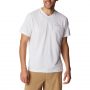 חולצת T קולומביה לגברים Columbia SUN TREK V-NECK - לבן