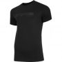 חולצת טי שירט פור אף לגברים 4F REGULAR T-SHIRT WITH PRINT - שחור
