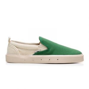 נעלי סניקרס סנגו לגברים Sanjo CANVAS SLIPON 250 - ירוק