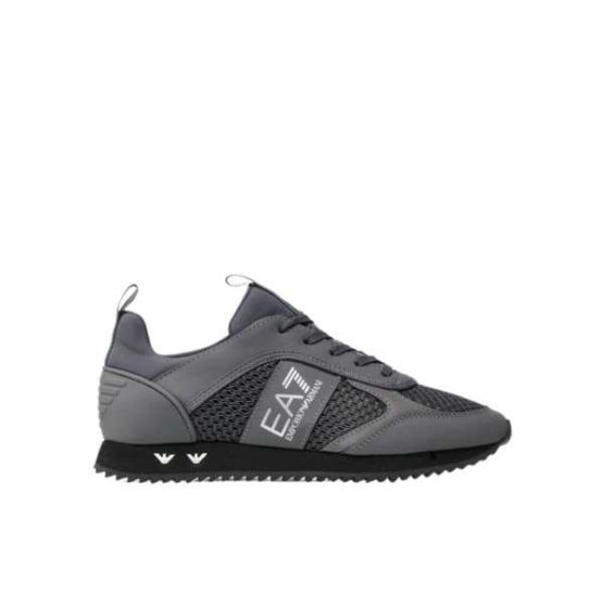 נעלי סניקרס ארמאני לגברים EA7 Emporio Armani side logo sneakers - אפור כהה/אפור בהיר