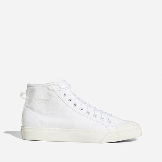נעלי סניקרס אדידס לגברים Adidas Originals Nizza Hi - לבן