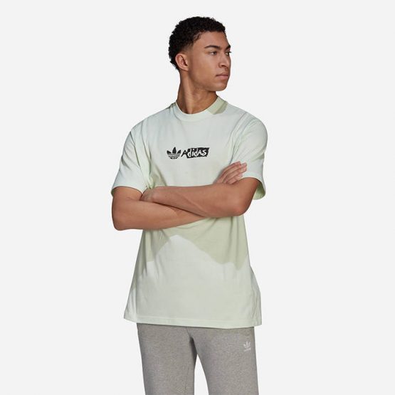 חולצת טי שירט אדידס לגברים Adidas Originals Victory Tee - ירוק בהיר