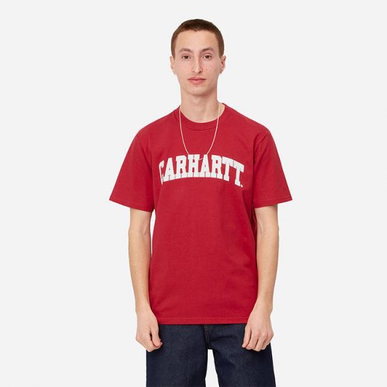חולצת טי שירט קארהארט לגברים Carhartt WIP University - אדום