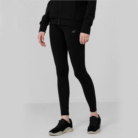 טייץ פור אף לנשים 4F KNITTED LEGGINGS - שחור