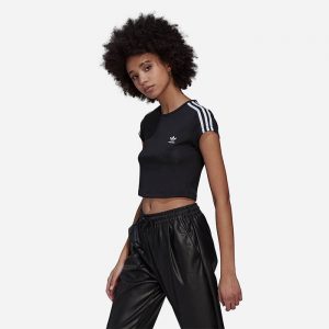 חולצת טי שירט אדידס לנשים Adidas Originals 3-Stripes - שחור
