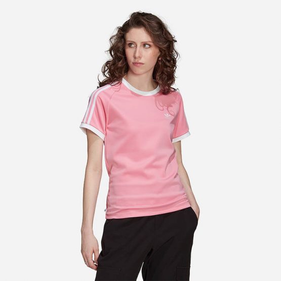 חולצת T אדידס לנשים Adidas Originals Slim 3 STR - ורוד
