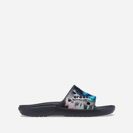 כפכפי קרוקס לנשים Crocs Classic Tie Dye Graphic Slide - שחור