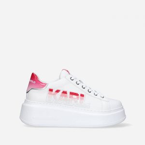 נעלי סניקרס קרל לגרפלד לנשים Karl Lagerfeld Bead Logo - לבן/אדום