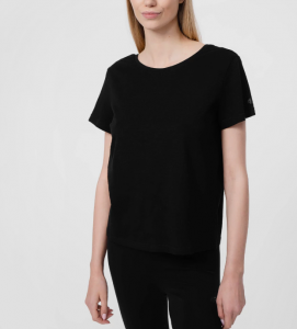 חולצת טי שירט פור אף לנשים 4F  PLAIN T-SHIRT - שחור
