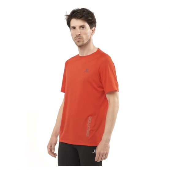 חולצת אימון סלומון לגברים Salomon Sense Aero SS Tee - אדום