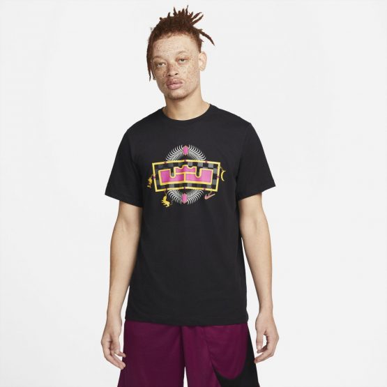 חולצת T נייק לגברים Nike Dri-Fit Lebron Basketball - שחור