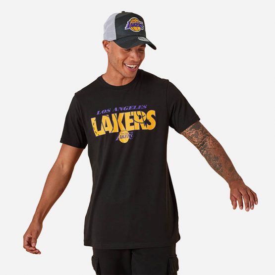 חולצת T ניו ארה לגברים New Era NBA Infill Tee - שחור