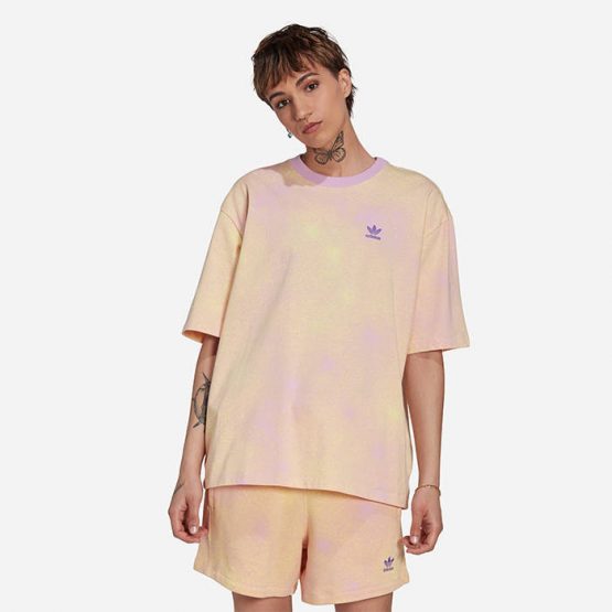 חולצת טי שירט אדידס לנשים Adidas Originals Aop - כתום/סגול
