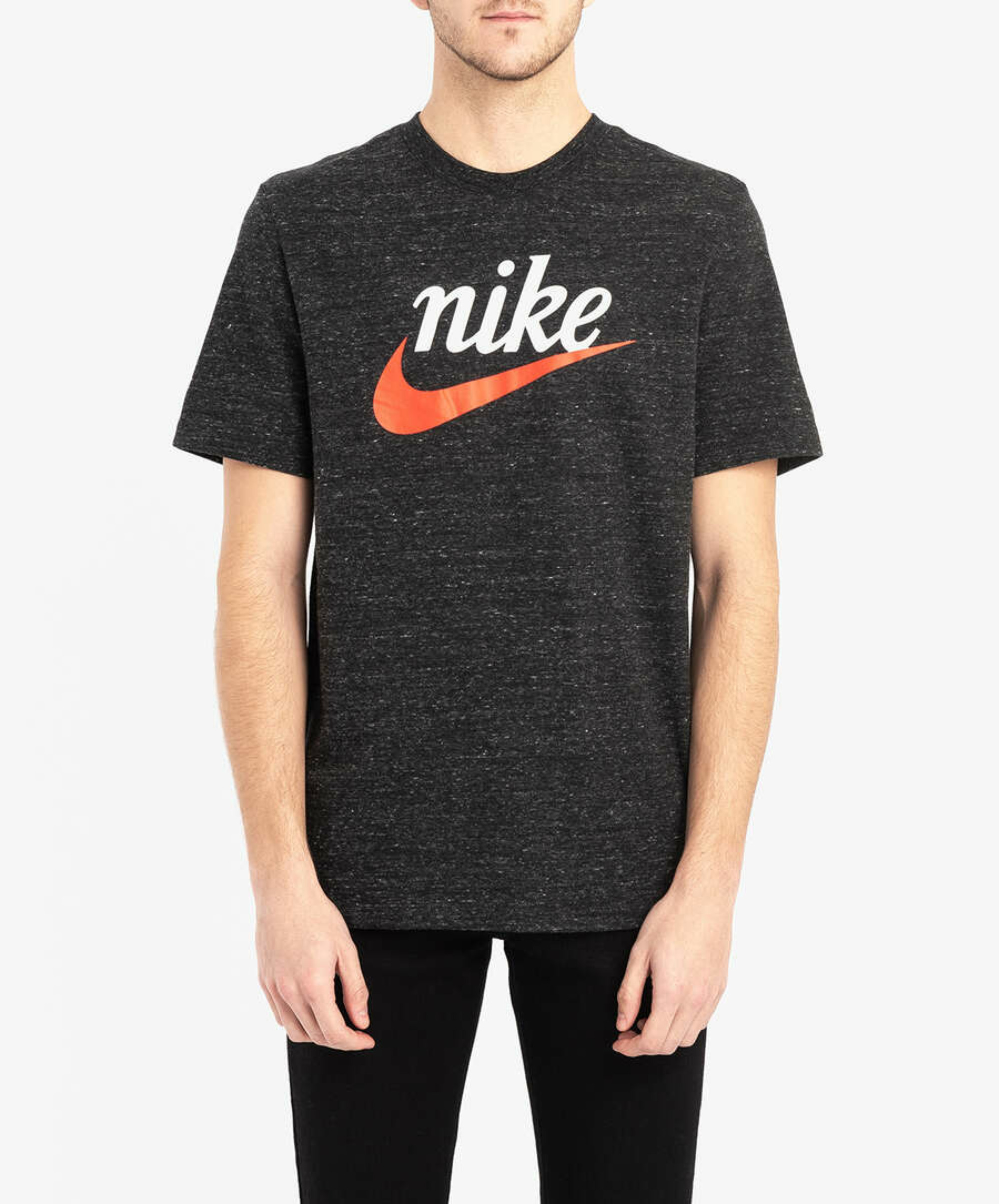חולצת T נייק לגברים Nike Heritage Logo T-Shirt - שחור