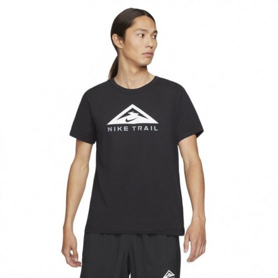 חולצת טי שירט נייק לגברים Nike Trail Dri-Fit T-shirt - שחור