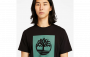 חולצת T טימברלנד לגברים Timberland FRONT-GRAPHIC LOGO - שחור/ירוק