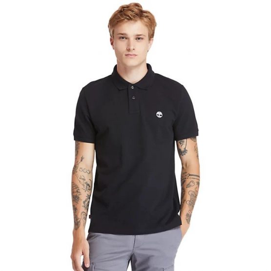 חולצת פולו טימברלנד לגברים Timberland SS MR polo reg  - שחור