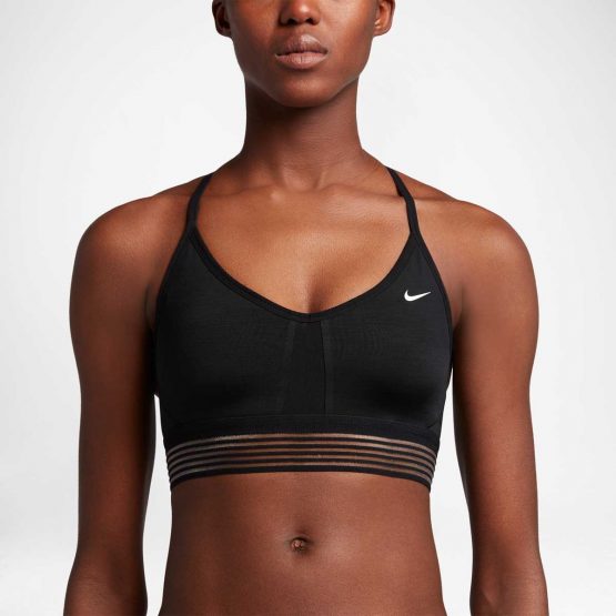 טופ וחולצת קרופ נייק לגברים Nike Indy Cooling Sport Bra - שחור