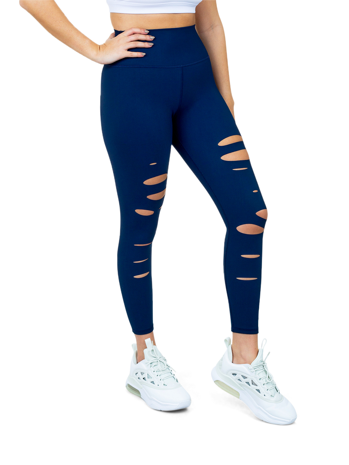 High Waist Women Navy Blue Solid Ankle Length Skinny Fit Jeggings at Rs 288  in Gurgaon